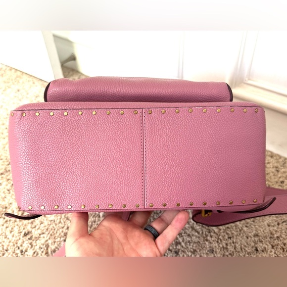 Coach Campus Rose Pink Pebble Leather Back with Gold Rivets - Picture 10 of 11
